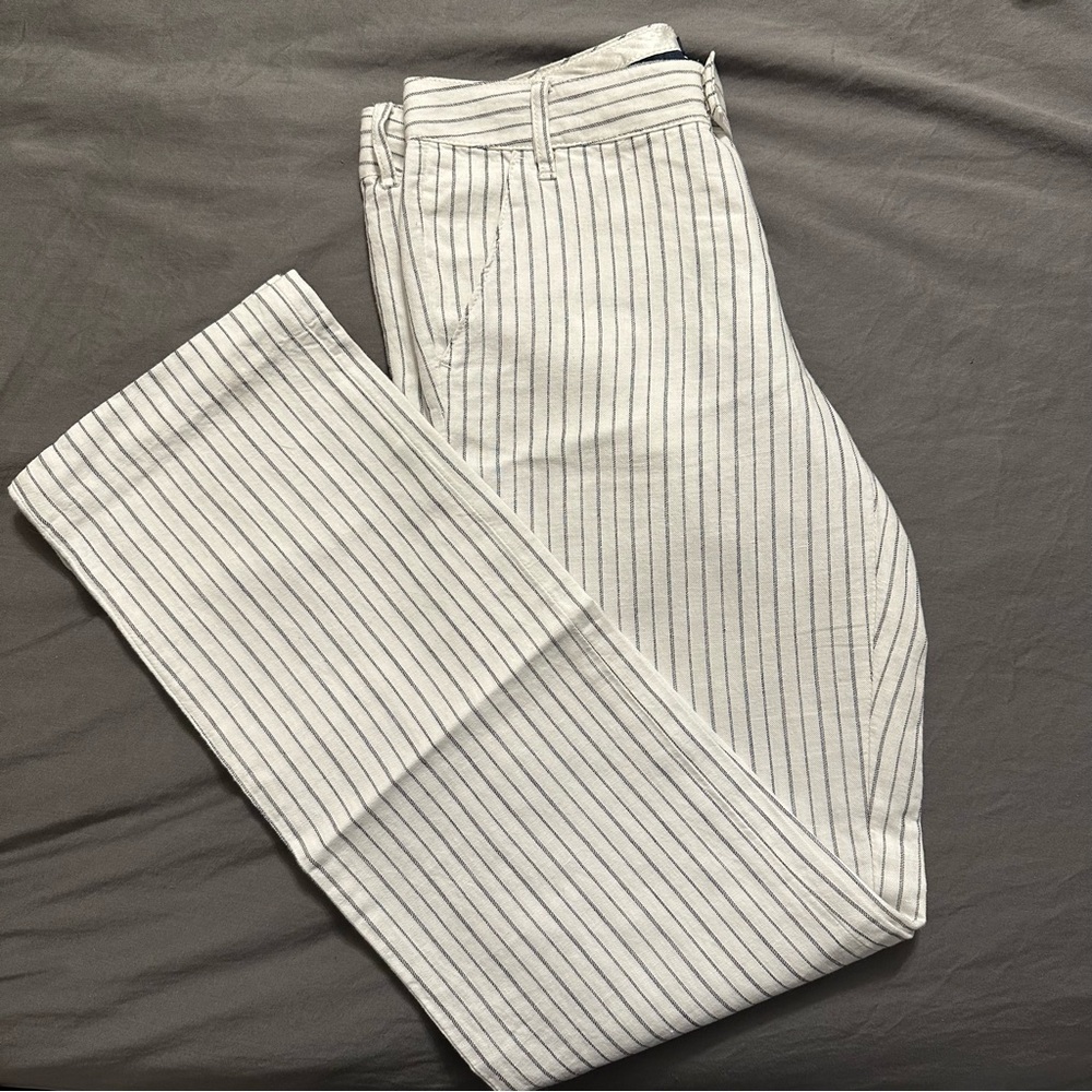 Pinstripe cotton linen Tommy Pants